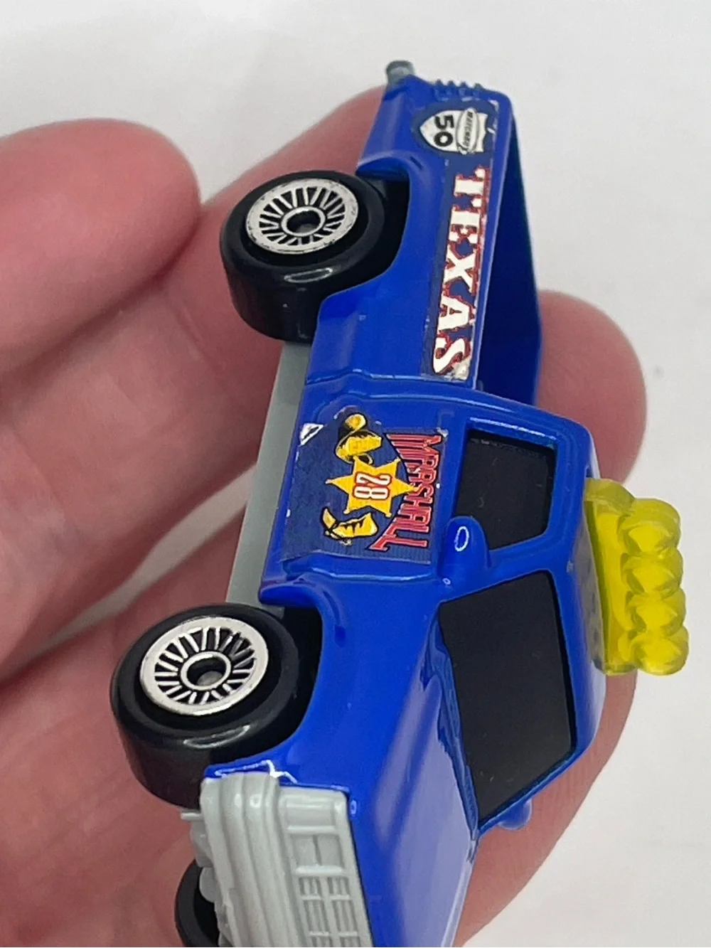 2 Matchbox McDonalds Texas Marshall Blue Dodge Dakota Pickup Trucks, Happy Meal